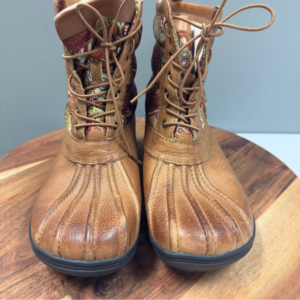 Alegeria Stormy Janis Brown Leather Lace-Up duck Boot / new without box‎ Sz 38